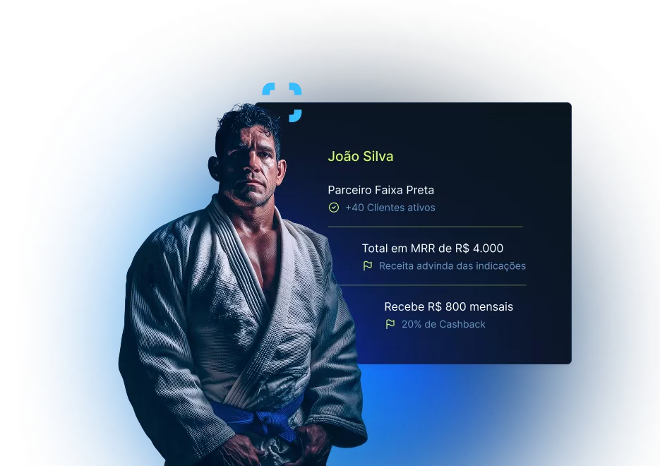 Partner in gi with blue lighting